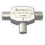 TV FM Radio 2 Way Antenna Splitter Coax RG59 Adapter 1 Male Plug to 2 Female Carousel 1