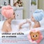Microfiber Hair Towel,Care Cap with Button,Super Absorbent Hair Towel Carousel 3
