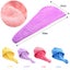 Microfiber Hair Towel,Care Cap with Button,Super Absorbent Hair Towel Carousel 6