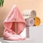 Microfiber Hair Towel,Care Cap with Button,Super Absorbent Hair Towel Carousel 7