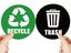 12Pcs Recycle Sticker Trash Bin Label Trash Can Sticker Kitchen Bin Decals Carousel 5