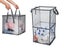 2X Grey Laundry Hampers Bathroom Laundry Basket Laundry Bag Clothes Bin Toy Bin Carousel 1
