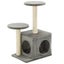 vidaXL Cat Tree with Sisal Scratching Posts 60 cm Grey Carousel 2