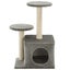 vidaXL Cat Tree with Sisal Scratching Posts 60 cm Grey Carousel 3