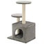 vidaXL Cat Tree with Sisal Scratching Posts 60 cm Grey Carousel 4