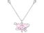 Heart Necklace Translucent Pink Topaz Fashion Style Cubic Zirconia Necklace Carousel 1
