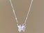 Butterfly Necklace Hollowed Pink Topaz Fashion Style Cubic Zirconia Necklace Carousel 1