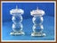 Stunning Swarovski Crystal 2 Faceted Ball Pillar Candle Holders with Spike Top#1 Carousel 1
