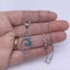 925 Sterling Silver Koru Opal Pendant Necklace "Mirene" (Blue) Carousel 3