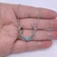 925 Sterling Silver Opal Deer Antler Necklace "Kelby" (Blue) Carousel 3