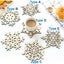 Coaster Placemat Coffee Coasters Wooden snowflake *Over Stocked* Carousel 4