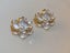 Studs Pearls Flower Earrings Yellow Gold Plated Studs Carousel 1