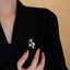 Brooch Fashion Lilium Design CZ Pearls BROOCH Carousel 3