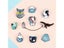 Fashion Cartoon Brooch Fish Badges Astronaut Dolphin Shark Whale Origami Crane Carousel 3