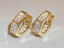 Hoops Hollowed Geometric Design CZ Studs Earrings Carousel 1