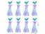 10Pcs Mermaid Tail Paper Candy Box Gift Bags Popcorn Boxes For Kids' Birthday Carousel 7