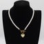 New Vintage Heart Butterfly Pendant Female Women Fashion Pearl Choker Carousel 1