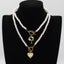 New Vintage Heart Butterfly Pendant Female Women Fashion Pearl Choker Carousel 2
