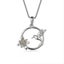 Hummingbird Flower Necklace 14k White Gold Plated Women Jewellery Carousel 1