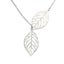 Leaf Necklace Twin Leaves Necklace Pendant Necklace Silver Simple Lariat Necklac Carousel 3