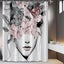 Floral Shower Curtain Women Aesthetic Shower Curtain Rose Flower Flower Butterfl Carousel 1