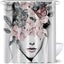 Floral Shower Curtain Women Aesthetic Shower Curtain Rose Flower Flower Butterfl Carousel 2