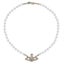 Pearl Necklace Saturn Crystal Rhinestone Necklace Imitation Pearl Choker Carousel 3