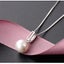 Sterling Silver Zircon Necklace Pendant Fashion Pearl Clavicle Chain Pendants Je Carousel 2