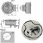 Boat Hatch Latch Pull Marine, Zinc Alloy Flush Hatch Latch With Locking Door For Carousel 3