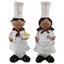 1 Pair Of Boy Chef Decoration Resin Crafts Wine Cabinet Restaurant Decoration Carousel 1