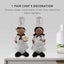 1 Pair Of Boy Chef Decoration Resin Crafts Wine Cabinet Restaurant Decoration Carousel 2