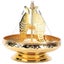 1pc Decorative Incense Coil Tray Mosquito-repellent Incense Box With Lid Golden Carousel 1