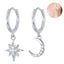1 Pair Small Hoop Earrings For Women Girls Sterling Silver,platinum Carousel 1