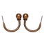 2 Metal Decorative Curtain Holdbacks, Window Drapery Tiebacks For Bedroom, With Carousel 1