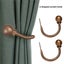 2 Metal Decorative Curtain Holdbacks, Window Drapery Tiebacks For Bedroom, With Carousel 2
