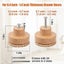 12pcs Boho Rattan Dresser Knobs- Durable Beech Wood Drawer Knobs Handmade Wicker Carousel 2