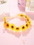 2pieces Sunflower Crown Hair Wreath Daisy Flower Headbands Carousel 3