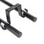 2pcs Double Curtain Rod Brackets Ceiling Mount Supports Aluminum Alloy Black Carousel 3