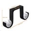 2pcs Double Curtain Rod Brackets Ceiling Mount Supports Aluminum Alloy Black Carousel 4