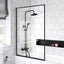 Bath Screen Frameless Fixed Panel 850wx1500h $170 Matte Black Channel Carousel 4