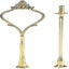 2-tiers Cupcake Tray Stand Crown Handle Hardware Fruit Plate Fittings(gold) Carousel 3