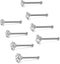 20g Stainless Steel ,nose Rings Studs L-shape Piercing Body Jewelry 1.5mm 2mm 2 Carousel 3