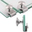 4 Stainless Steel Snap On Glass Door Handles Glass Door Knobs 5-8mm Drawer Handl Carousel 4