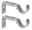 Adjustable Wall Mount Bracket Curtain Rod Bracket (silver) (2pcs) Carousel 3