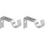Adjustable Wall Mount Bracket Curtain Rod Bracket Curtain Rod Bracket(2pcs, Silv Carousel 3