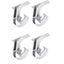 4pcs Curtain Rod Holder Brackets, Aluminum Alloy Hanging Rod Holder Wardrobe Cab Carousel 1