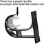 4pcs Curtain Rod Holder Brackets, Aluminum Alloy Hanging Rod Holder Wardrobe Cab Carousel 4
