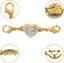 8 Pieces Magnetic Jewelry Clasp, Heart Magnetic Necklace Clasp And Closures Carousel 3