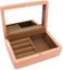 Beech Solid Wood Small Jewelry Storage Box Case For Rings Stud Earrings Necklace Carousel 2