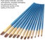 Artist Brush, 12 Flat Brush Set Painting, Artist Brush Bristle Brush For Waterco Carousel 3